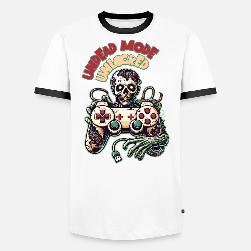 Zombie Gaming Controller Untoter Modus - Männer Kontrast-T-Shirt - undefined