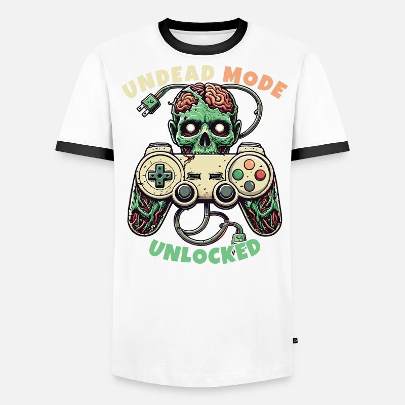 Zombie Gaming Controller: Undead Mode Men's Ringer Shirt
