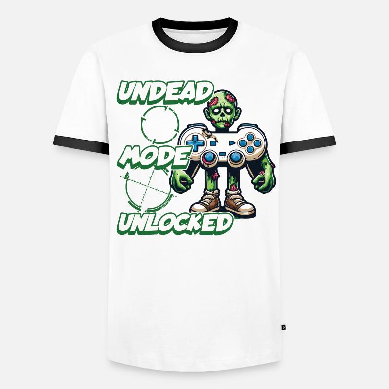 Zombie Gaming Controller: Undead Mode Men's Ringer Shirt