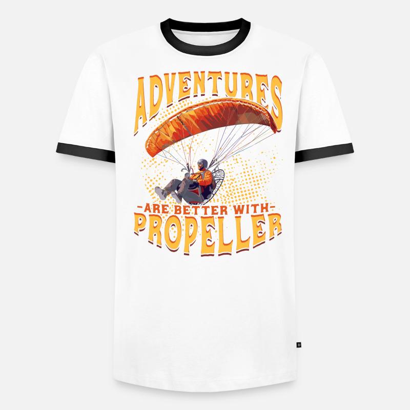 Paramotoring Adventures Are Better With Propeller Männer Kontrast-T-Shirt