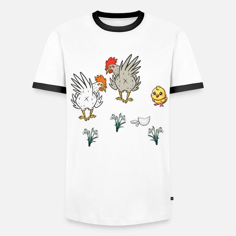 Chicken Chickens Poultry Chicks Spring Easter Child Men's Ringer Shirt