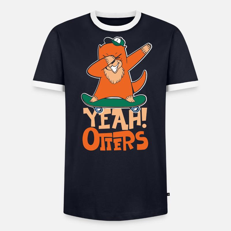 Otter Yeah! Otters T-shirt contrasté Homme
