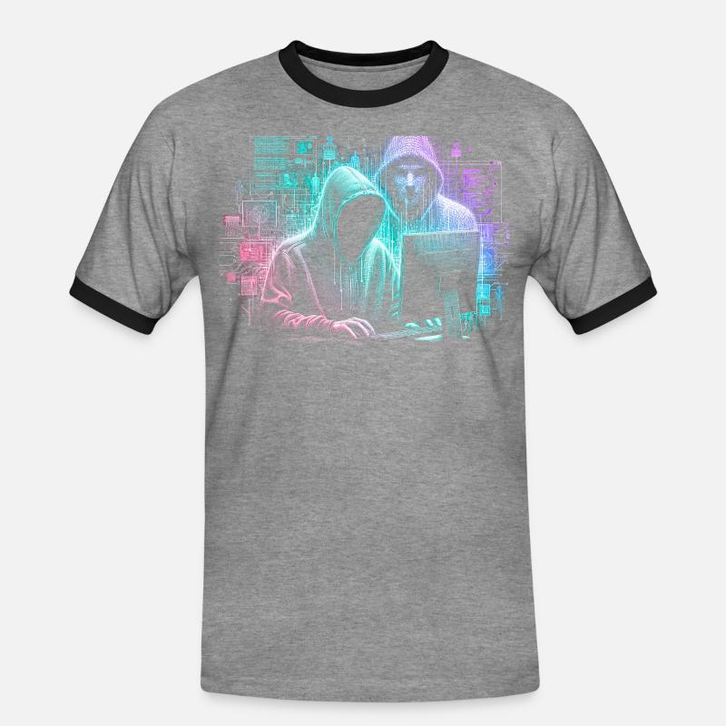 Programmierer Programmieren Informatik - Männer Kontrast-T-Shirt - Grau meliert/Schwarz