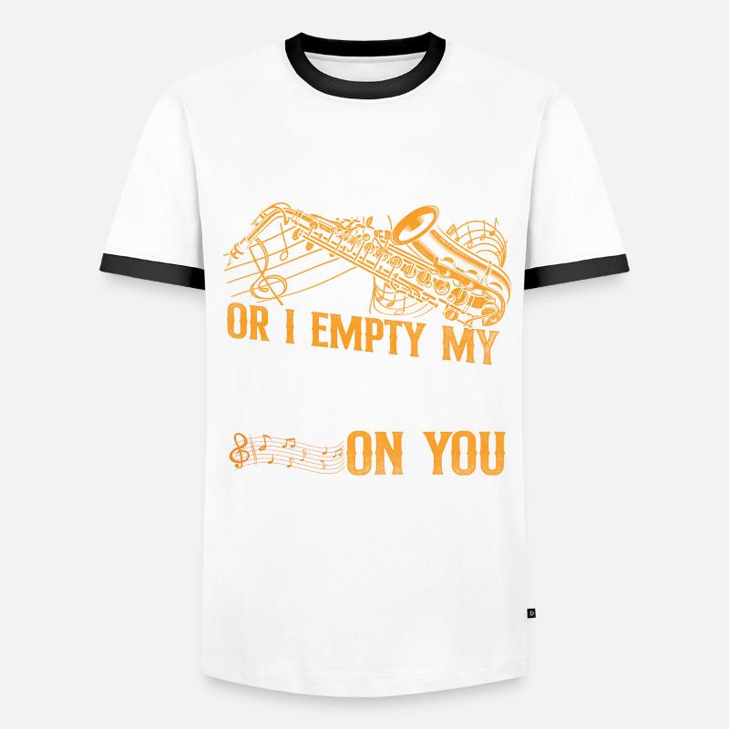 Saxophone Be Nice Or I Empty My T-shirt contrasté Homme