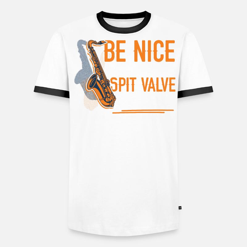 Saxophone Be Nice Or I Empty My T-shirt contrasté Homme