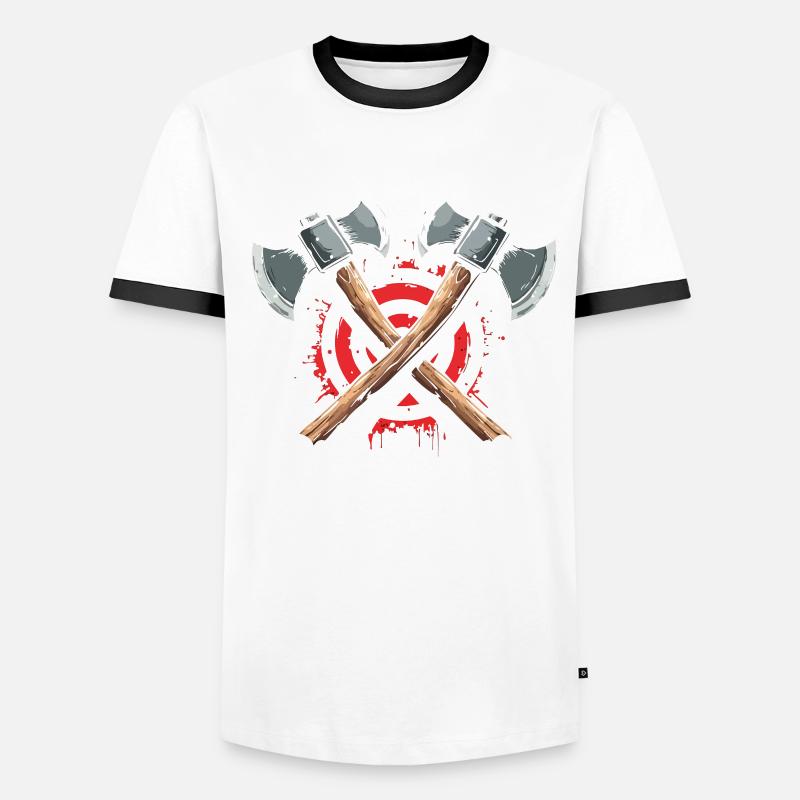 Lancer de hache Lanceur de hache Lancer de hache T-shirt contrasté Homme