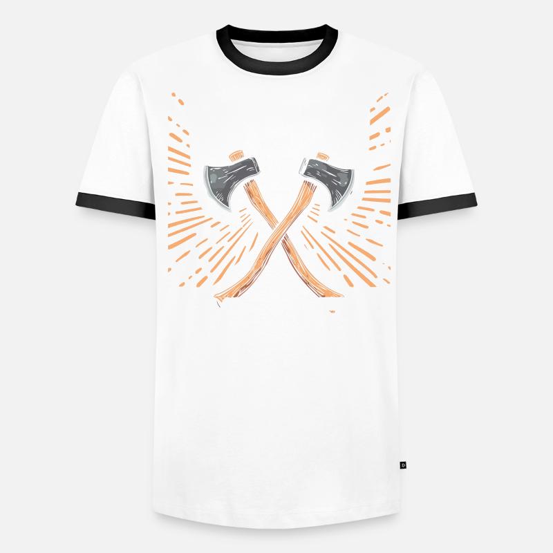 Lancer de hache Lanceur de hache Lancer de hache T-shirt contrasté Homme