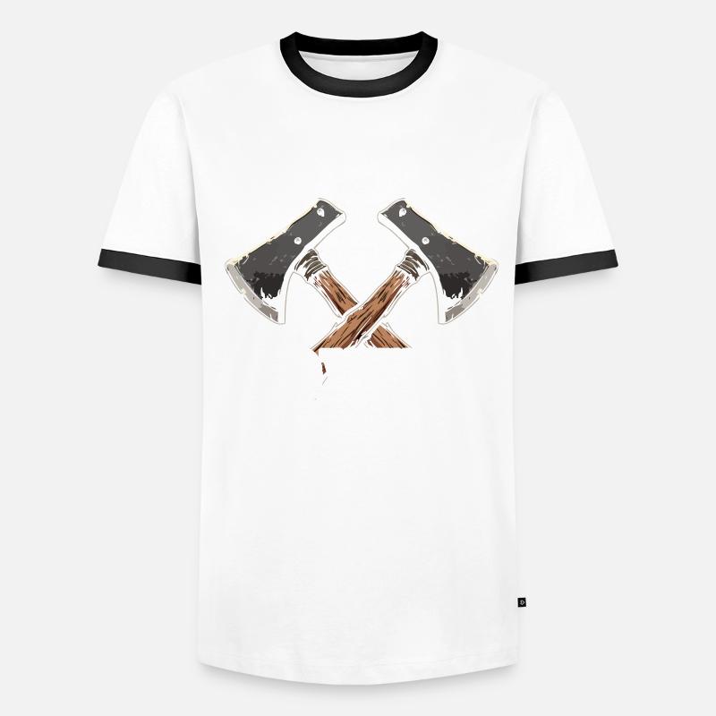 Lancer de hache Lanceur de hache Lancer de hache T-shirt contrasté Homme