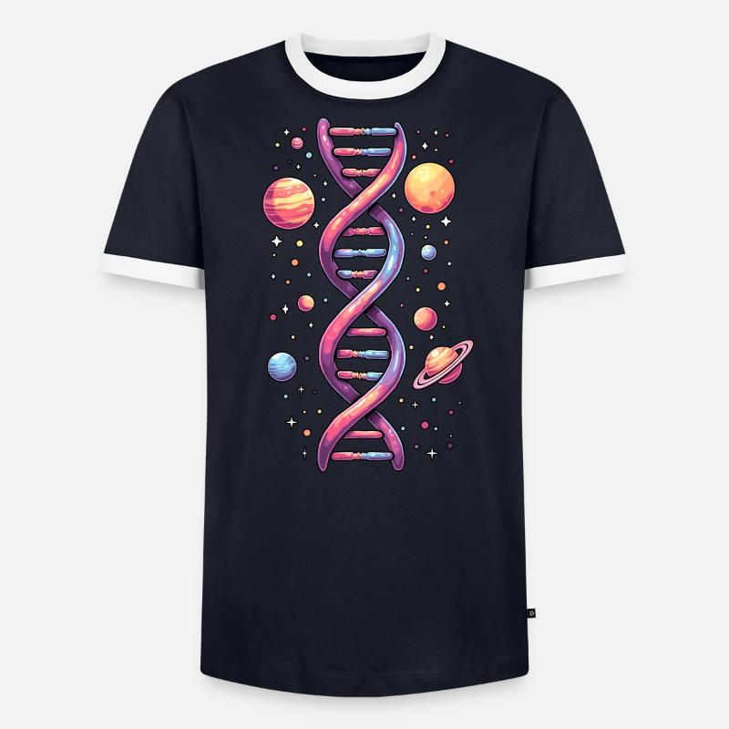 Espace ADN double hélice T-shirt contrasté Homme
