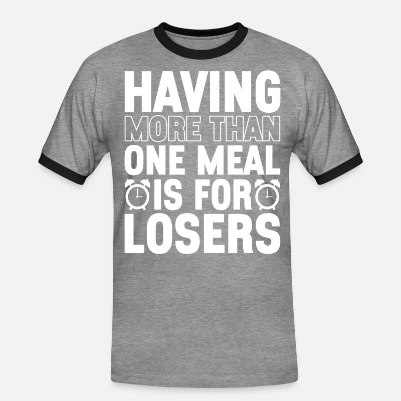 Intermittent fasting Intermittent fasting - Men's Ringer Shirt - heather grey/black