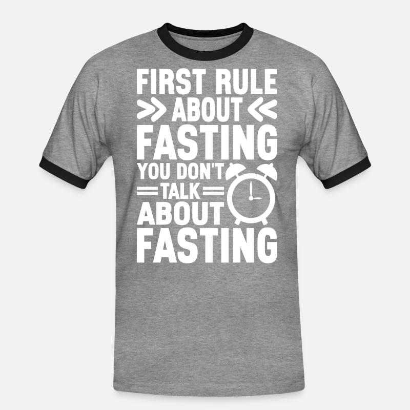 Intermittent fasting Intermittent fasting - Men's Ringer Shirt - heather grey/black