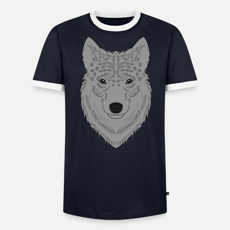 Conception graphique de visage de chien T-shirt contrasté Homme