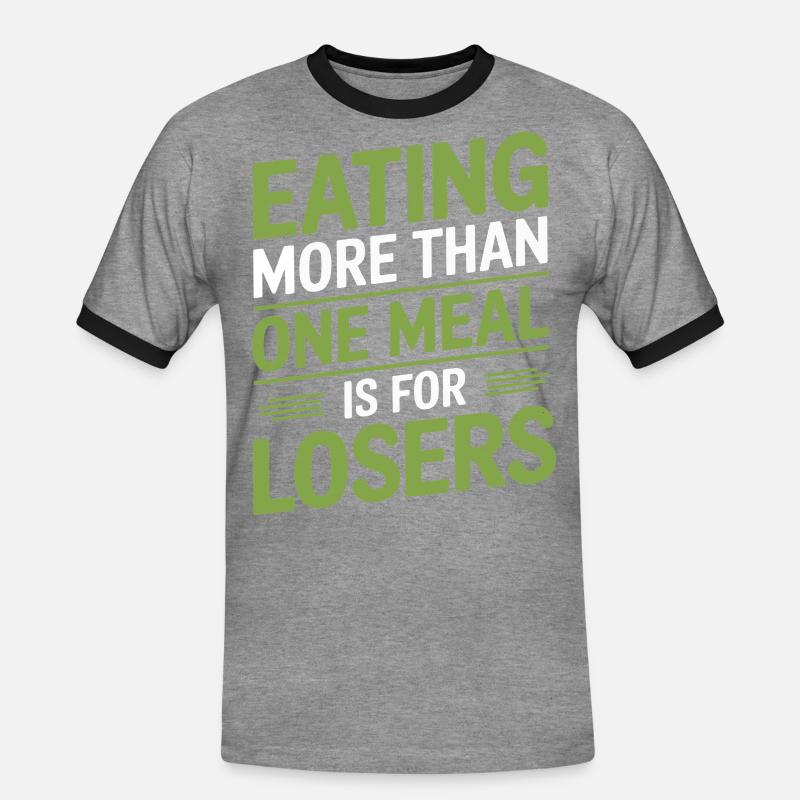 Intermittent fasting Intermittent fasting - Men's Ringer Shirt - heather grey/black