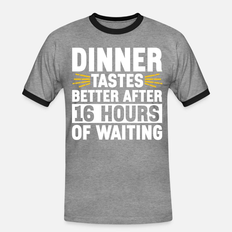 Intermittent fasting Intermittent fasting - Men's Ringer Shirt - heather grey/black