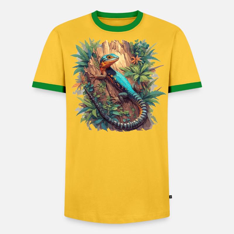 Eidechsen Eidechse - Männer Kontrast-T-Shirt - undefined