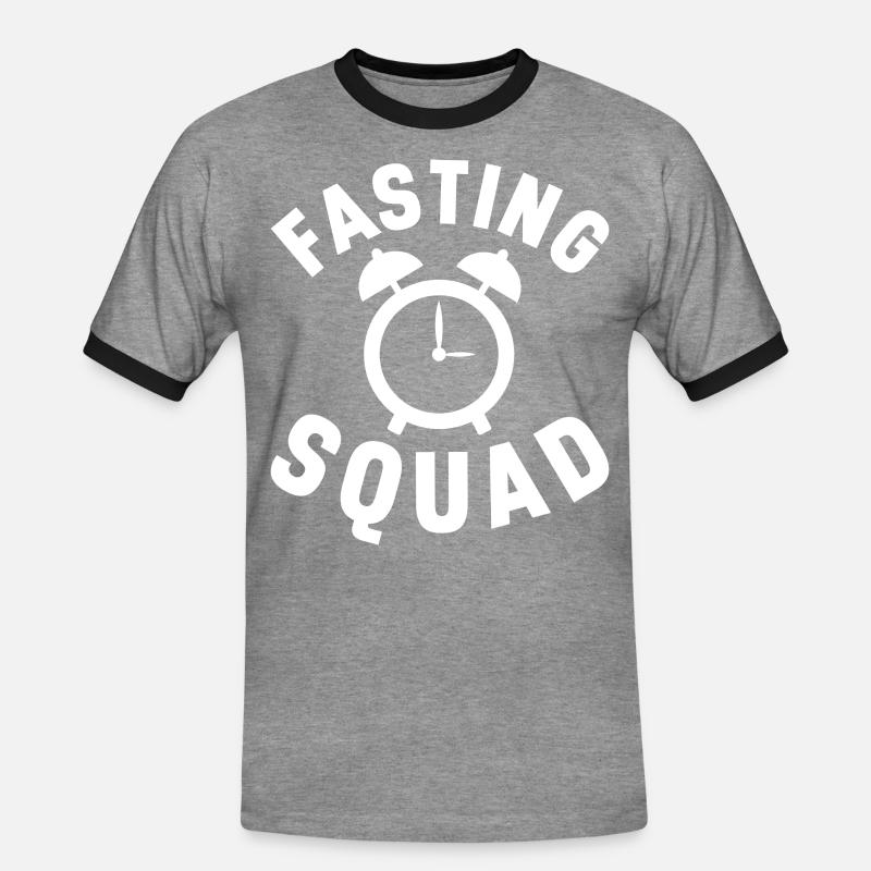 Intermittent fasting Intermittent fasting - Men's Ringer Shirt - heather grey/black