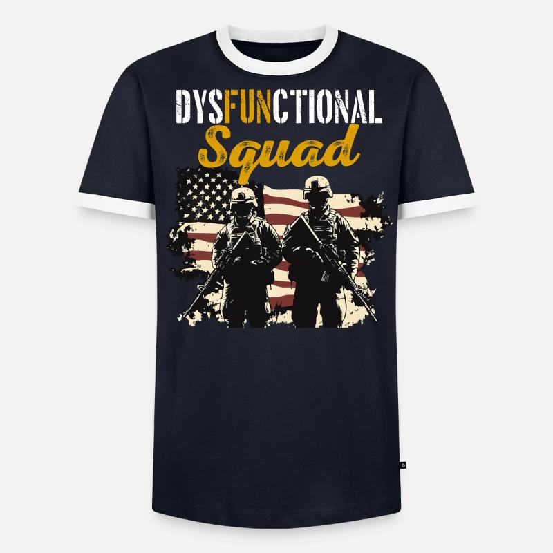 Dysfunktionaler Veteran Dysfunctional Squad - Men's Ringer Shirt - undefined