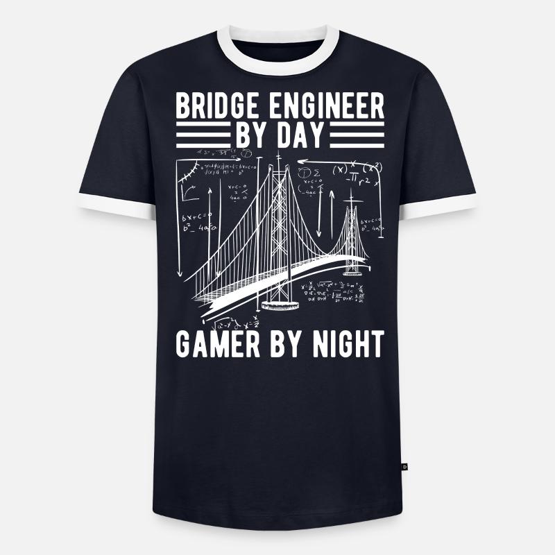 Bridge Engineer Bridge Construction - Men's Ringer Shirt - undefined