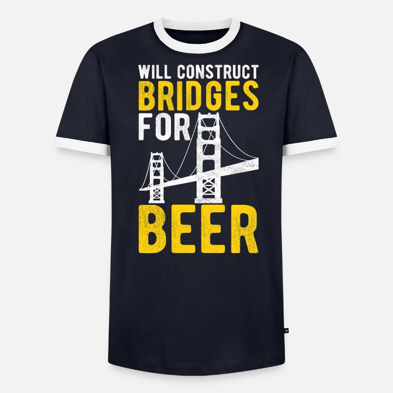 Bridge Engineer Bridge Construction - Men's Ringer Shirt - undefined