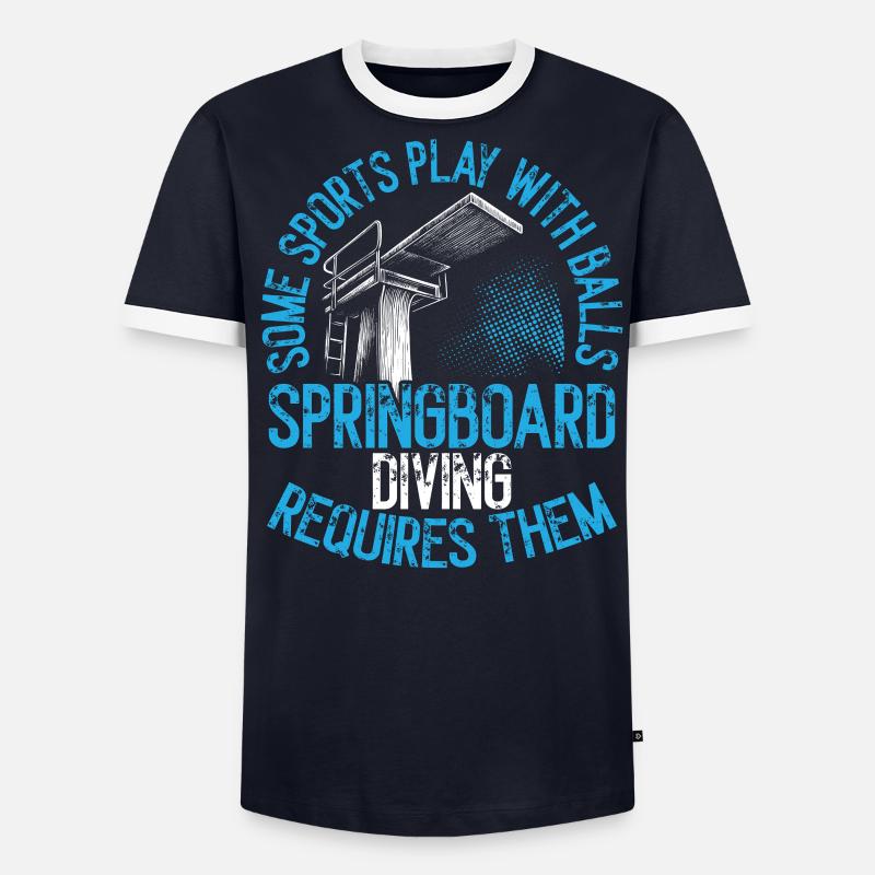 Tremplin Plongée Plongée Plongeurs T-shirt contrasté Homme