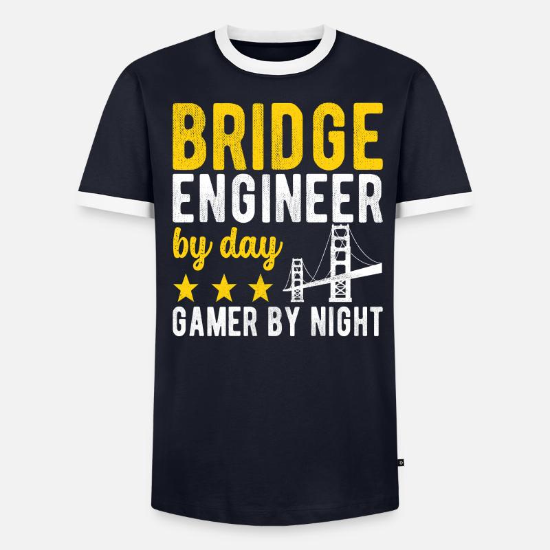 Bridge Engineer Bridge Construction - Men's Ringer Shirt - undefined