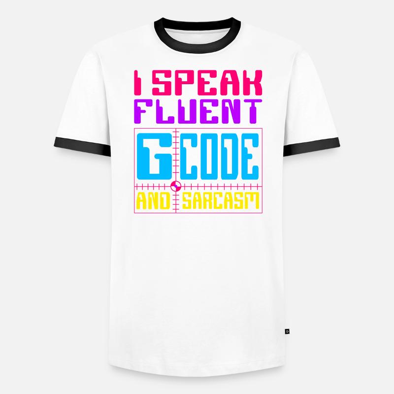 Opérateur de machine de découpe Routeur CNC Fluent G-Code T-shirt contrasté Homme