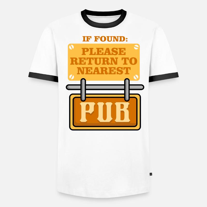 Pub Crawl If Found Please Return To Nearest Pub Men's Ringer Shirt