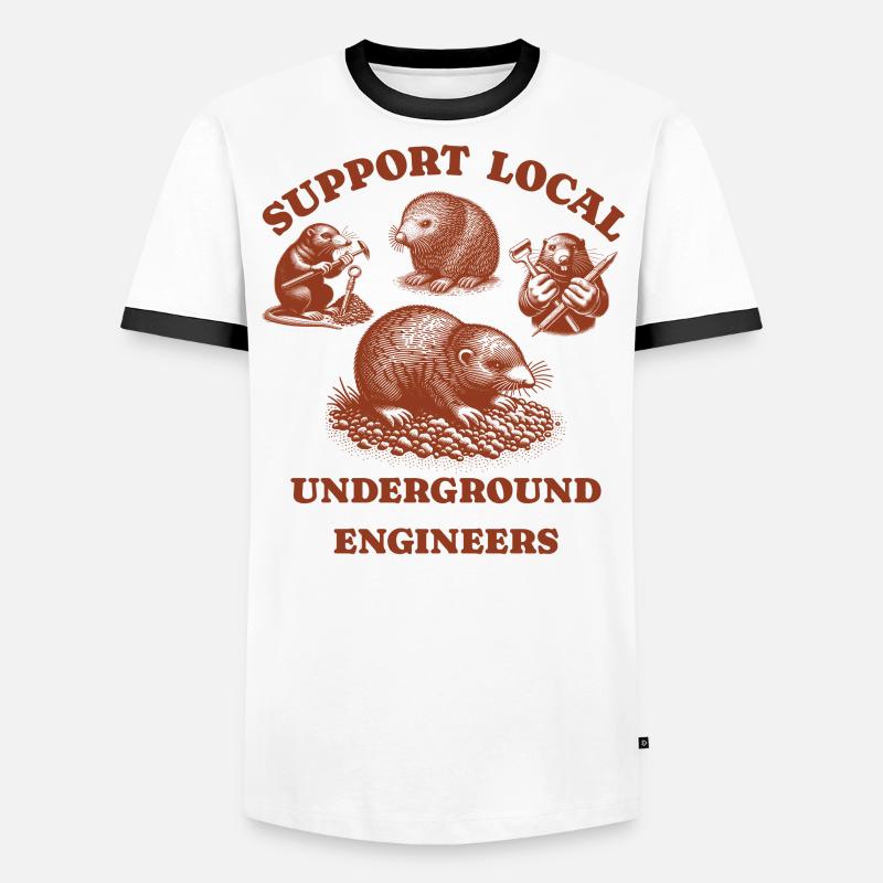 Mole Love Support Local underground engineers Men's Ringer Shirt