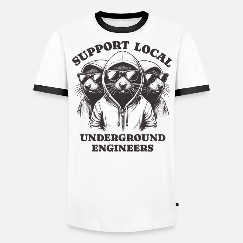 Mole Love Support Local underground engineers Men's Ringer Shirt