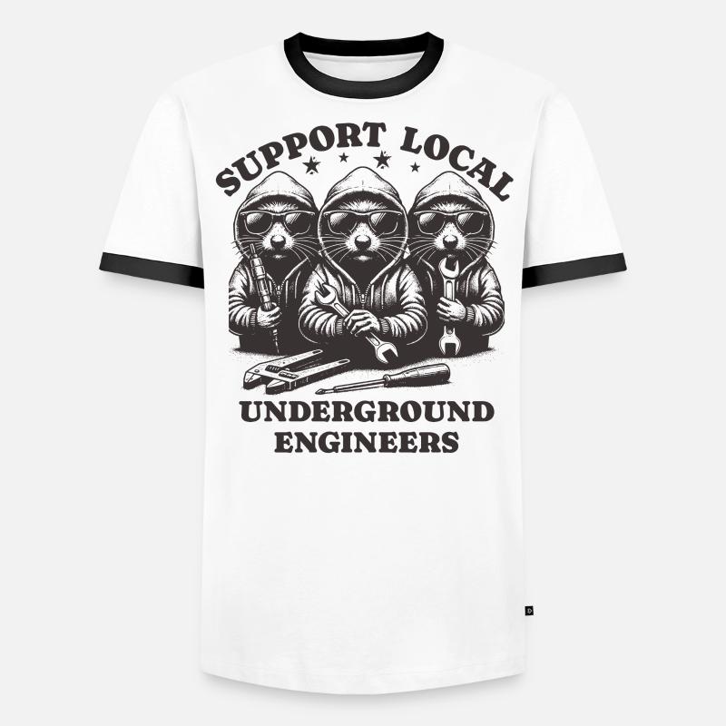 Mole Love Support Local underground engineers Men's Ringer Shirt