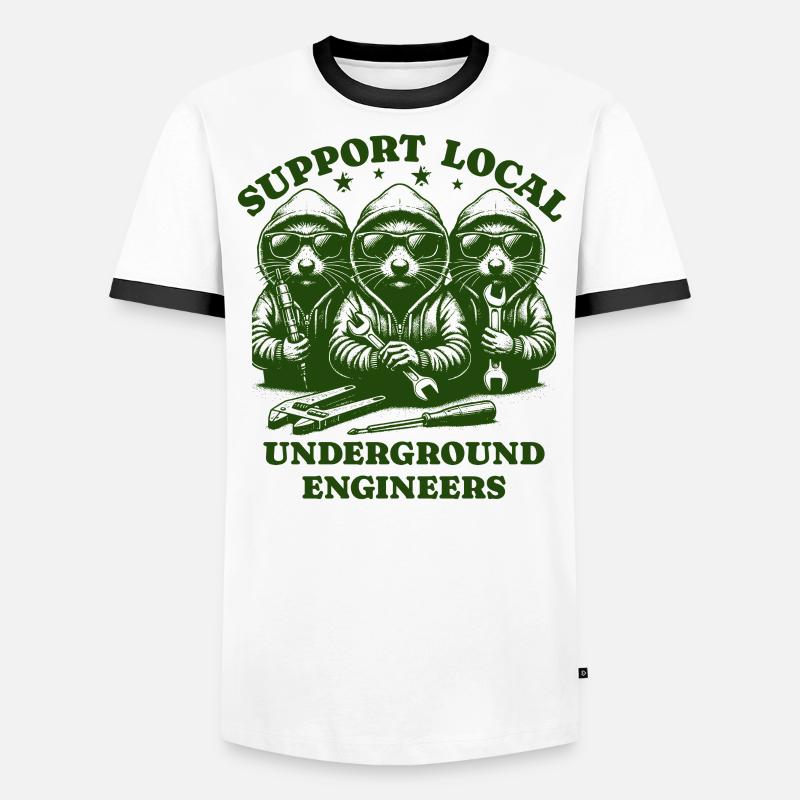Mole Love Support Local underground engineers Men's Ringer Shirt