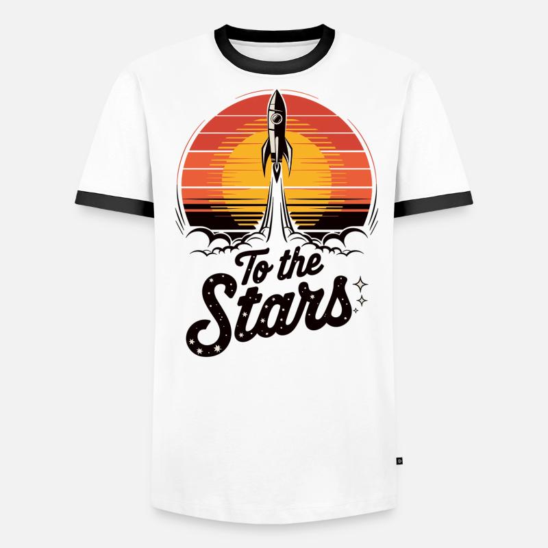 Rocket launch into space Men's Ringer Shirt