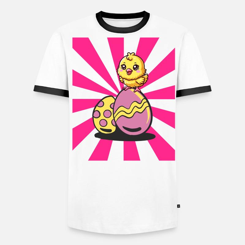 Retro Easter Easter Eggs Chick Kids Child Men's Ringer Shirt