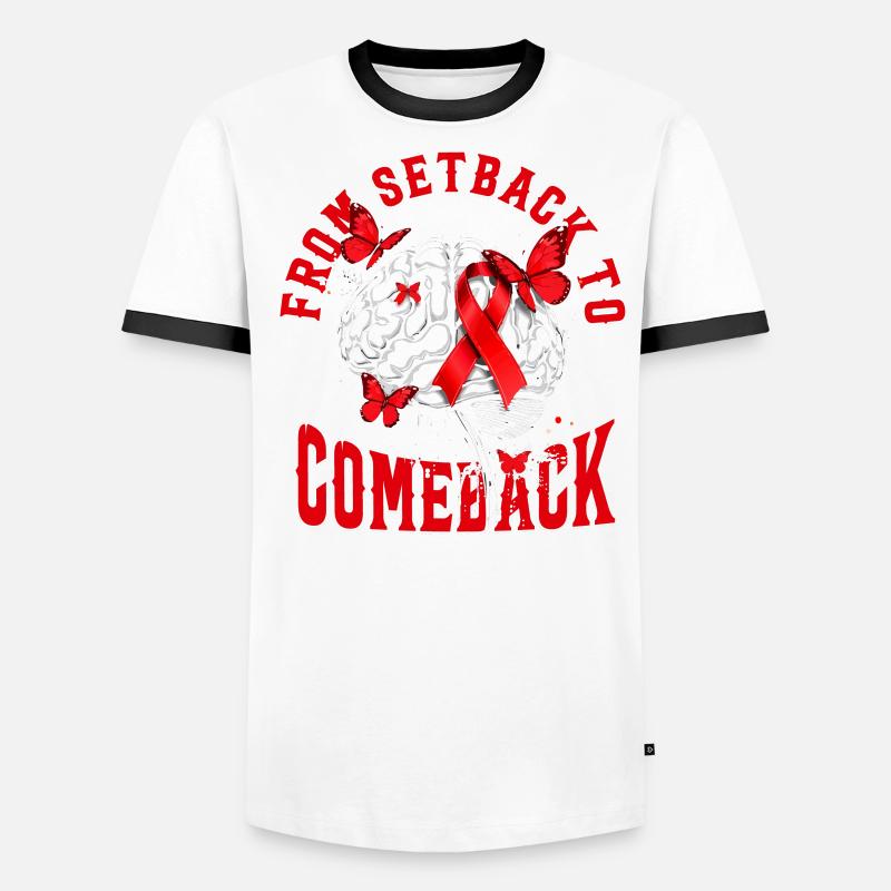 Schlaganfall Erholung From Setback To Comeback Männer Kontrast-T-Shirt