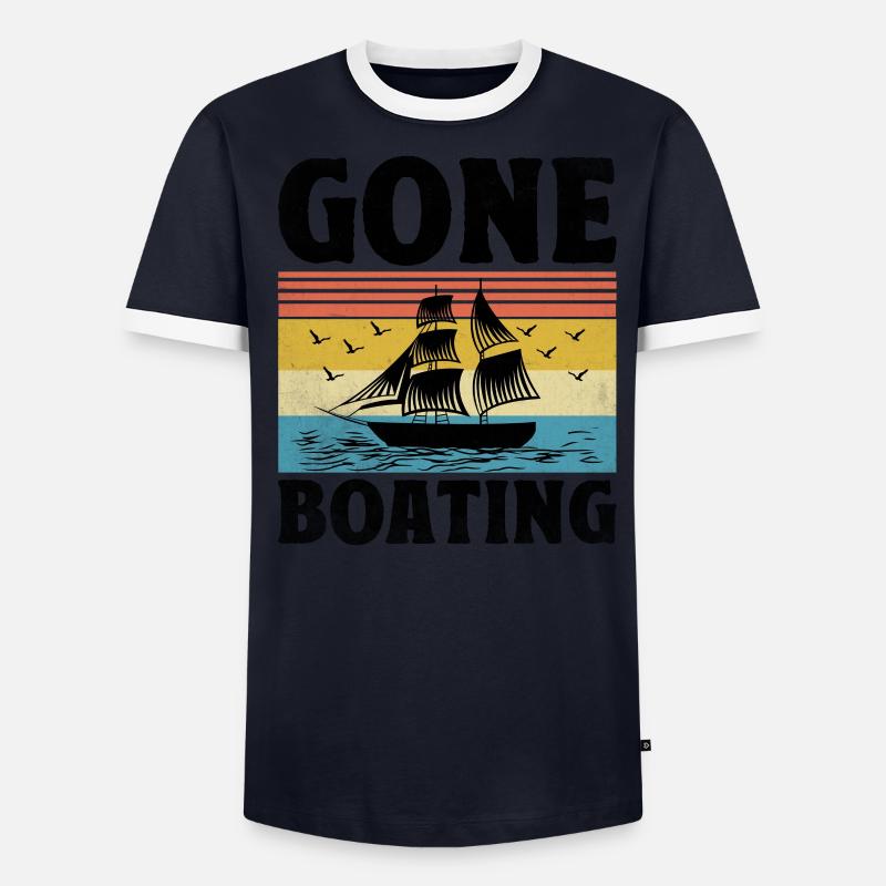 Gone Boating Paddelboot Männer Kontrast-T-Shirt