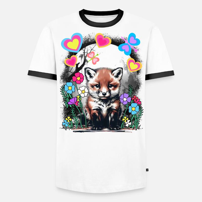 Spring Retro Fox Foxes Spring Beginning Men's Ringer Shirt