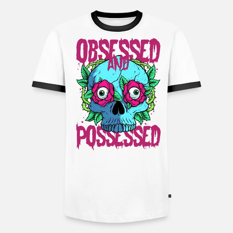 Romance sombre obsédée et possédée T-shirt contrasté Homme
