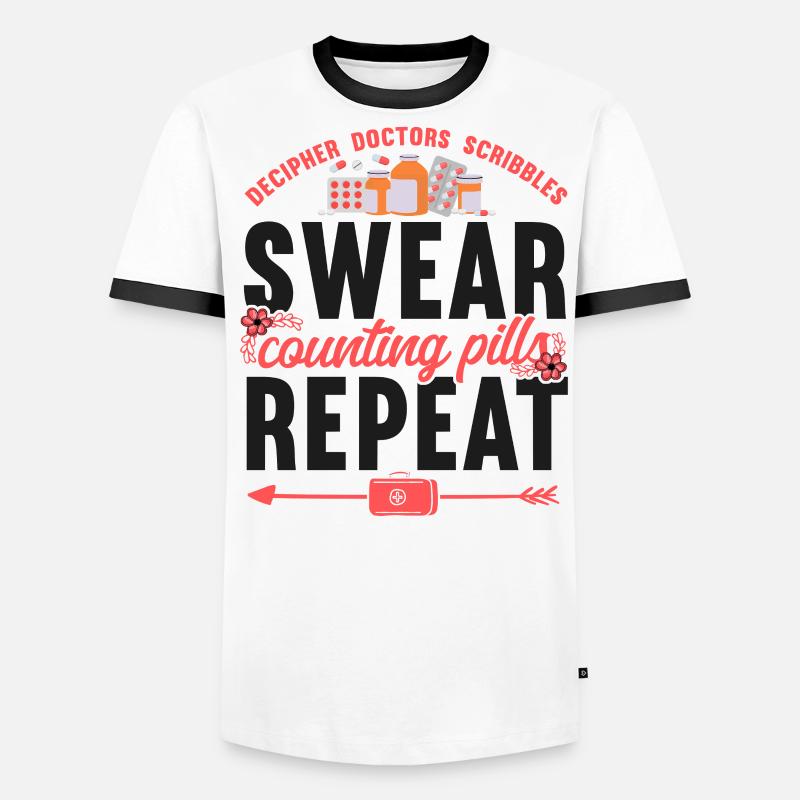 Pharmacy Tech Technician Männer Kontrast-T-Shirt