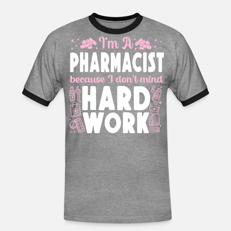 Pharmacy Tech Technician - Männer Kontrast-T-Shirt - Grau meliert/Schwarz
