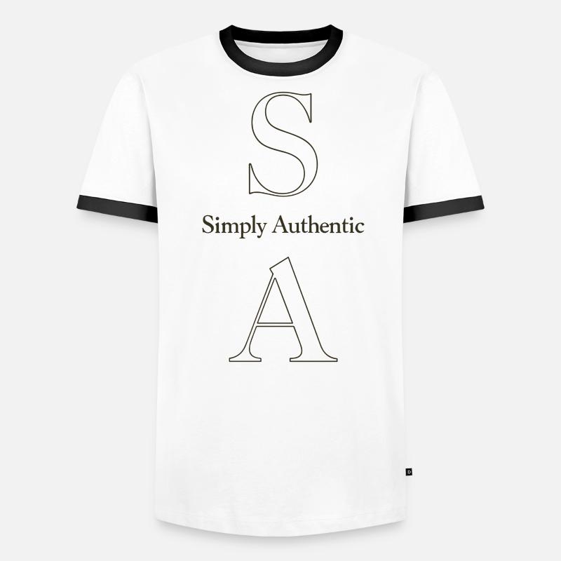 Simply Authentic Statement Spruch Männer Kontrast-T-Shirt