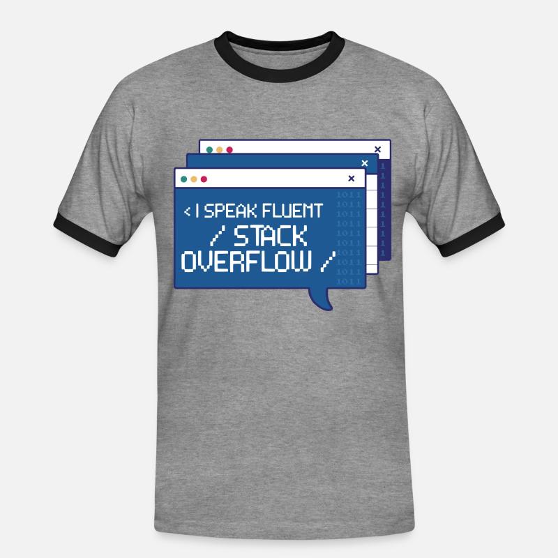 Informatiker Programmierer - Männer Kontrast-T-Shirt - Grau meliert/Schwarz