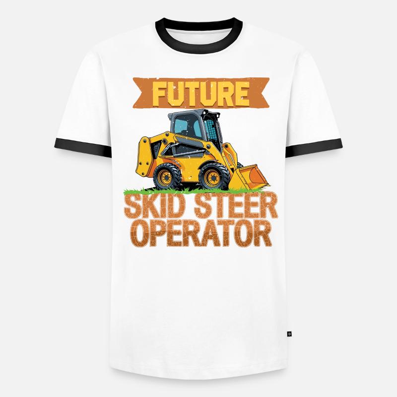 Opérateur de chargeuse compacte Chargeuse compacte T-shirt contrasté Homme