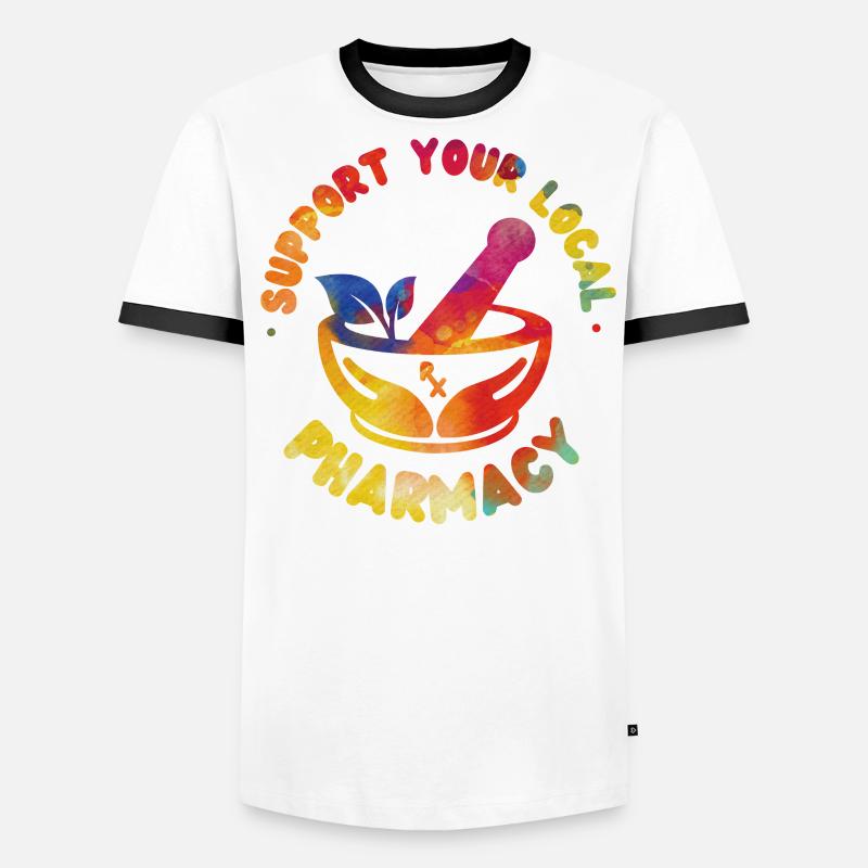 Pharmacy Tech Technician Männer Kontrast-T-Shirt