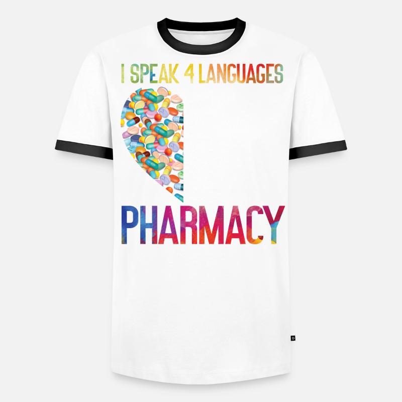 Pharmacy Tech Technician Männer Kontrast-T-Shirt