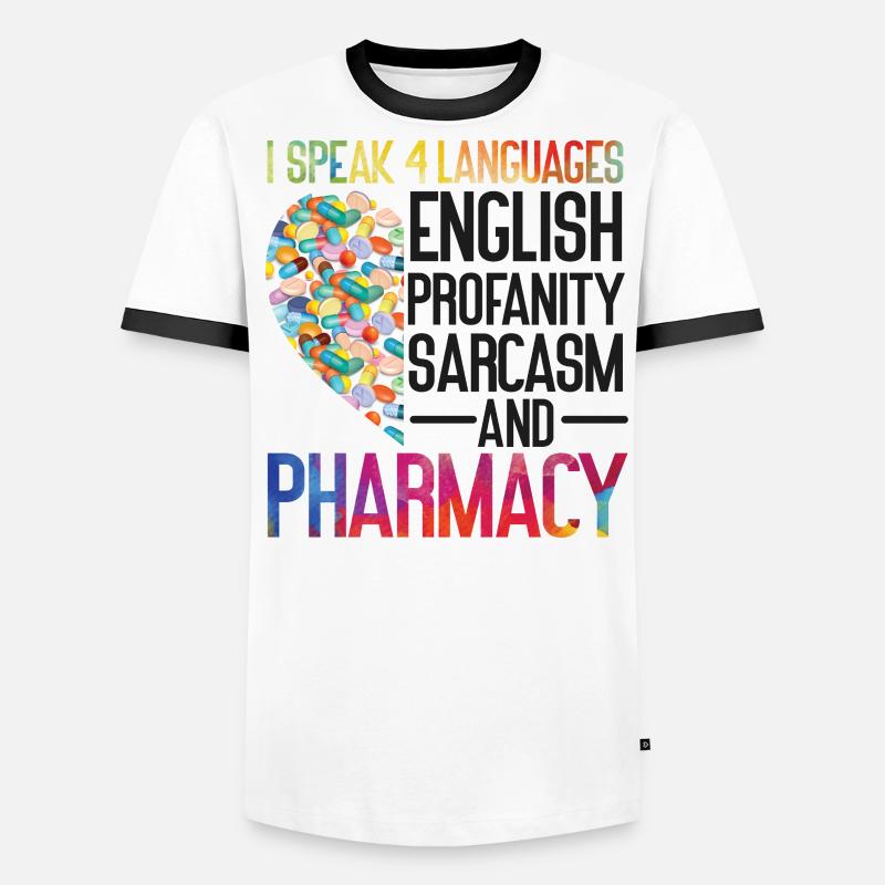 Pharmacy Tech Technician Männer Kontrast-T-Shirt