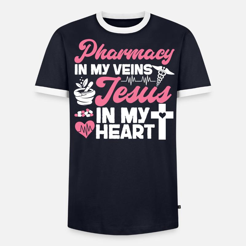 Pharmacy Tech Technician - Männer Kontrast-T-Shirt - undefined
