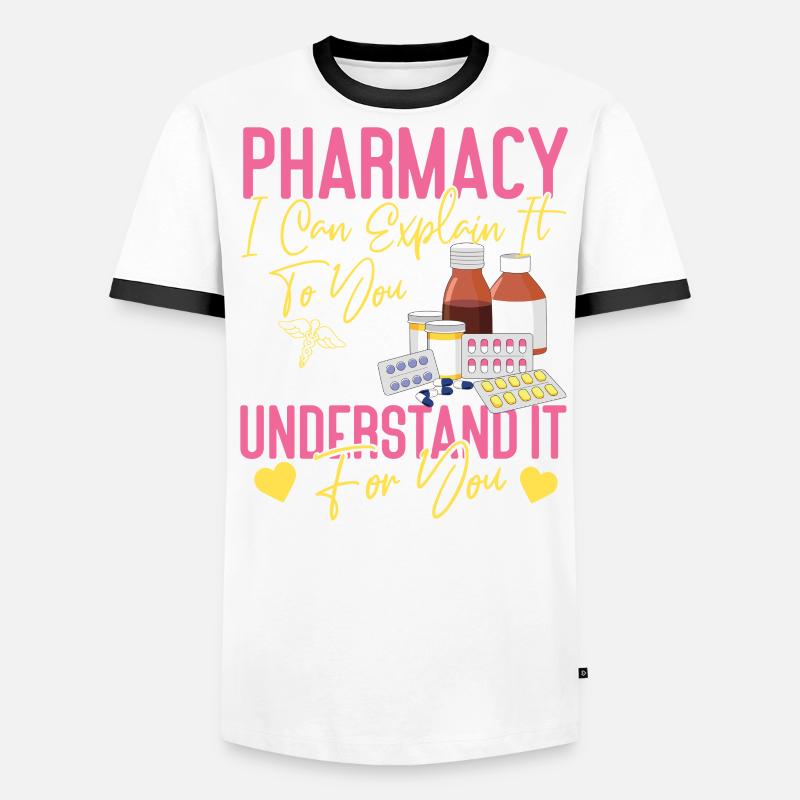 Pharmacy Tech Technician Männer Kontrast-T-Shirt