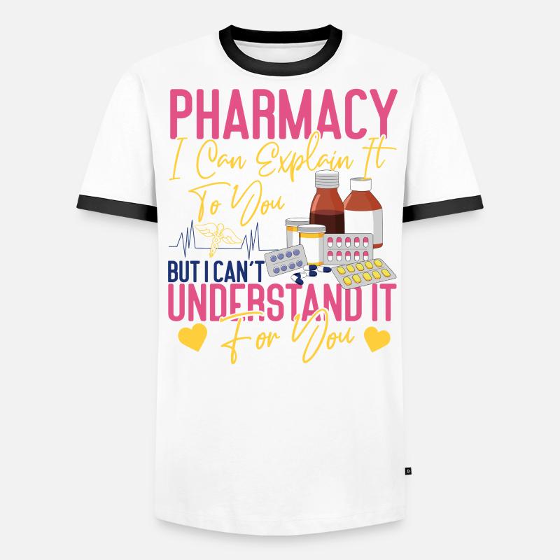 Pharmacy Tech Technician Männer Kontrast-T-Shirt