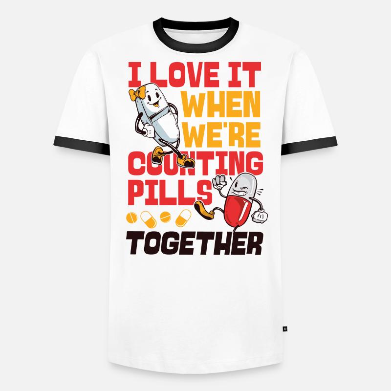 Pharmacy Tech Technician Männer Kontrast-T-Shirt