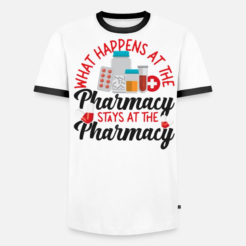 Pharmacy Tech Technician Männer Kontrast-T-Shirt
